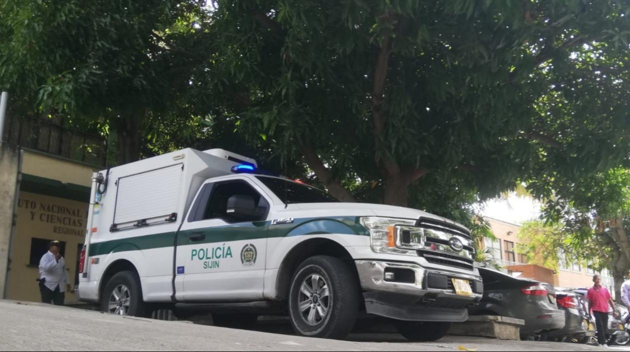 Vehículo de la Sijin usado para transportar a las víctimas de homicidio a Medicina Legal. 