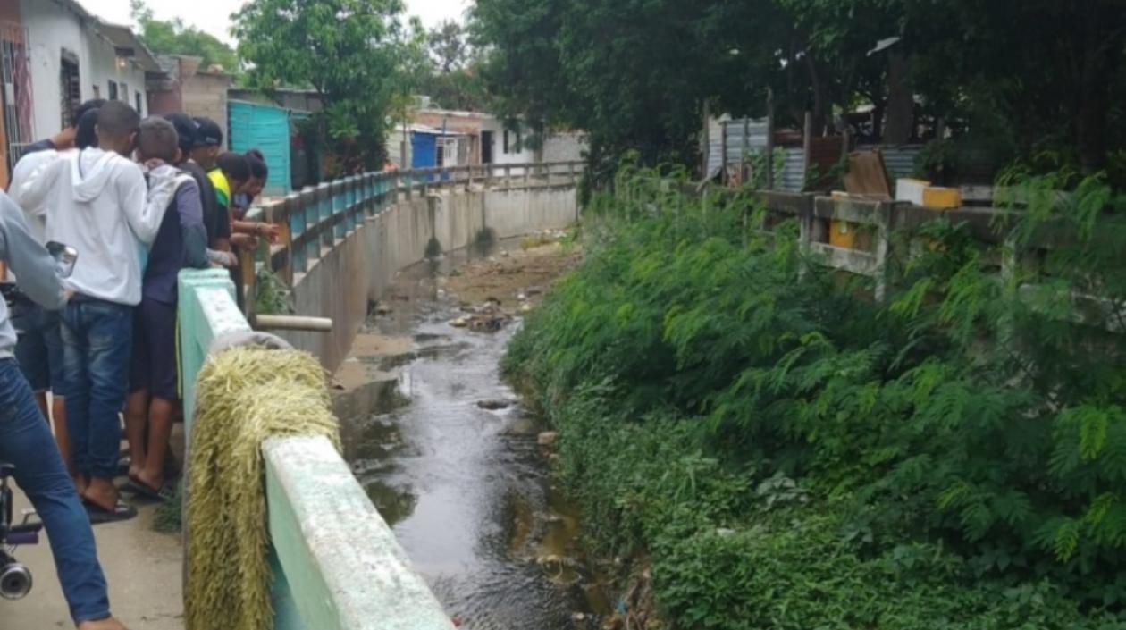 Lugar donde fue hallado el feto en Santa María. 