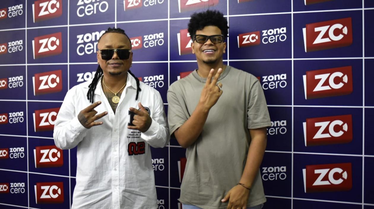 El ‘presidente de la champeta’ Mr Black junto al ‘prospecto de la melodía’ Keyvin Ce.