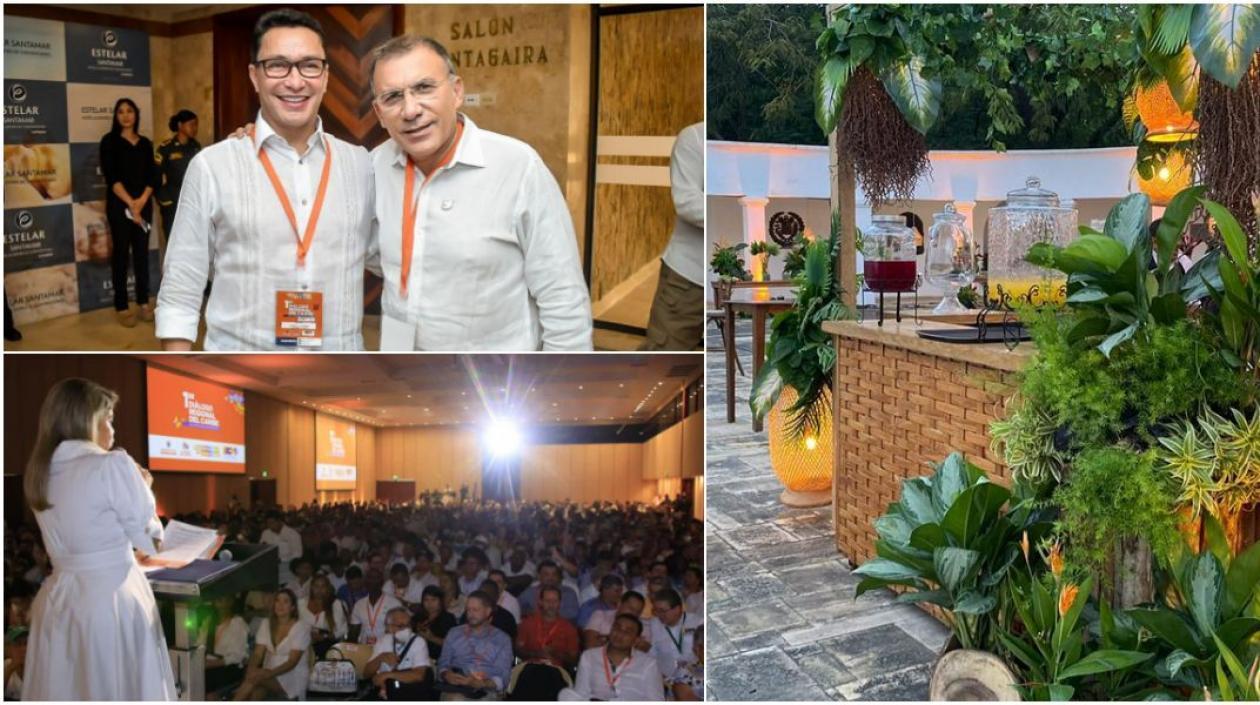 Imágenes de los eventos políticos y el banquete.