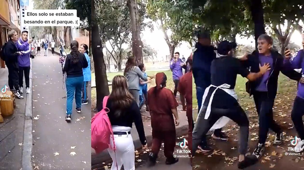 Agresión en parque de Bogotá.