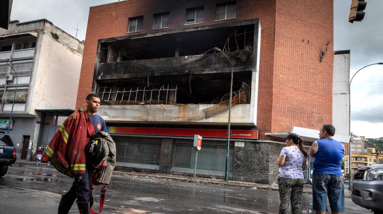 Edificación donde se registró el voraz incendio.