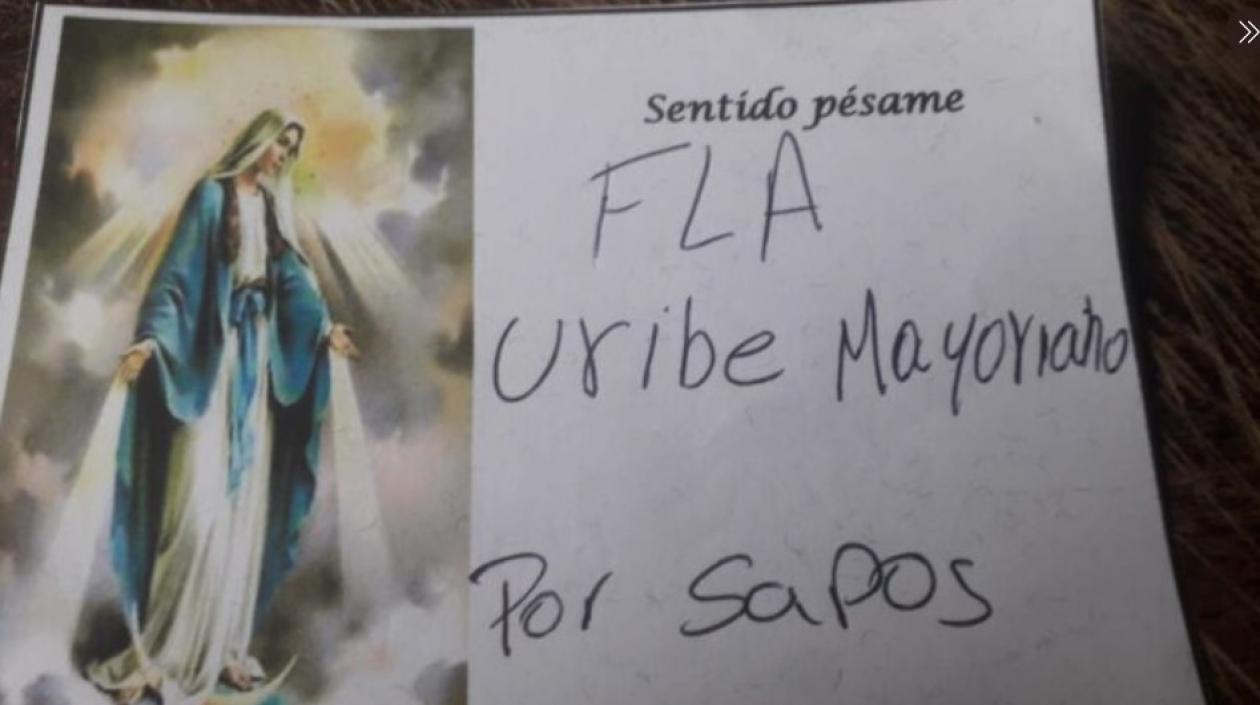 El sufragio enviado a la casa del Personero de Puerto Libertador.
