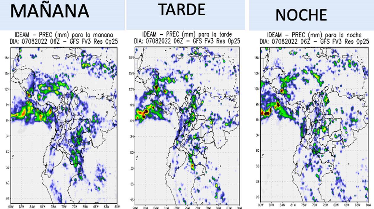 Estado del tiempo para el domingo 7 de agosto