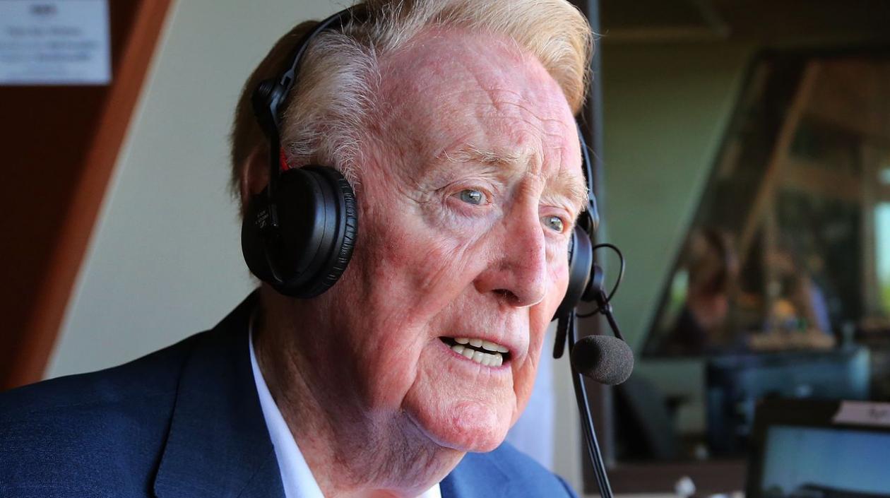Vin Scully, narrador de béisbol. 