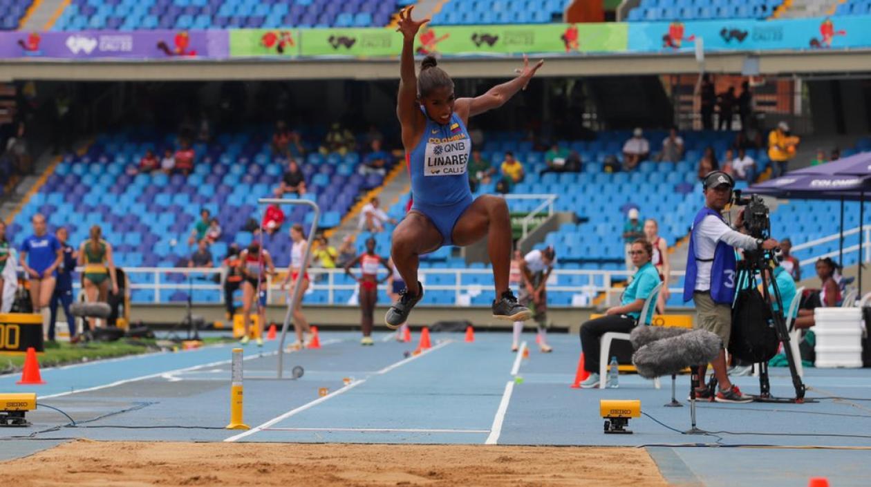 Natalia Linares durante la prueba. 