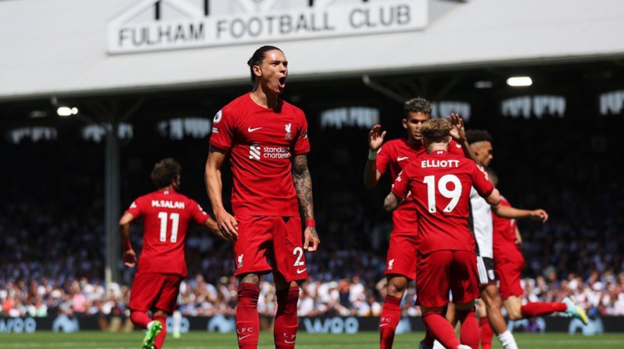 Darwin Núñez celebra el gol. 