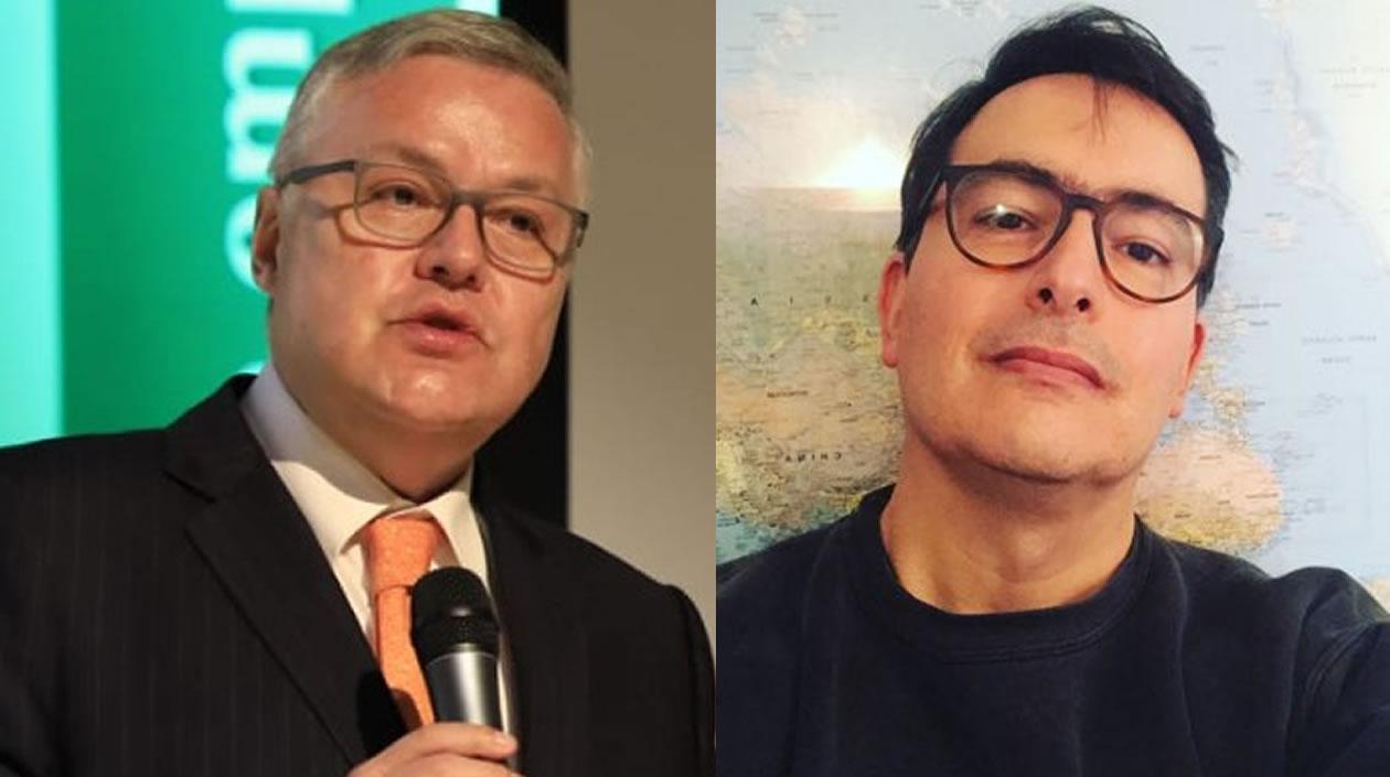 El Ministro de Justicia, Néstor Osuna, y su esposo, el periodista Mauricio Arroyave.