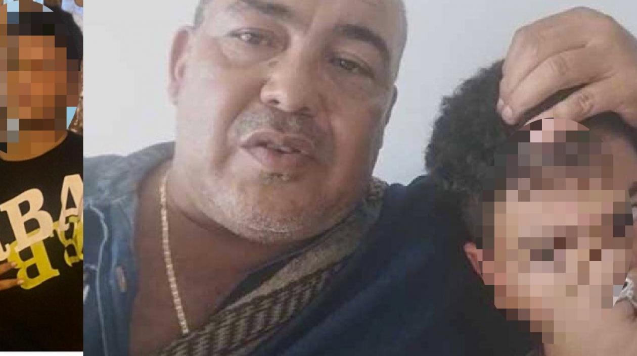 Fidel Mozo y su hijo de 14 años.