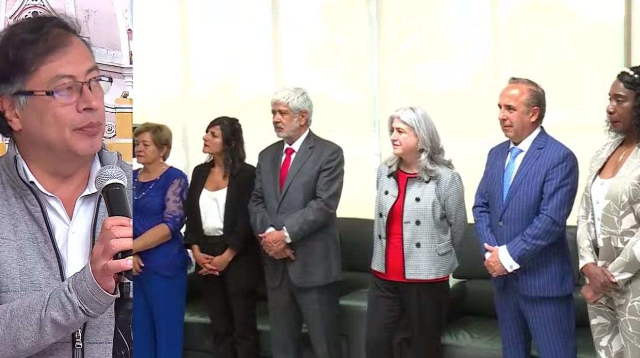 Los ministros posesionados.