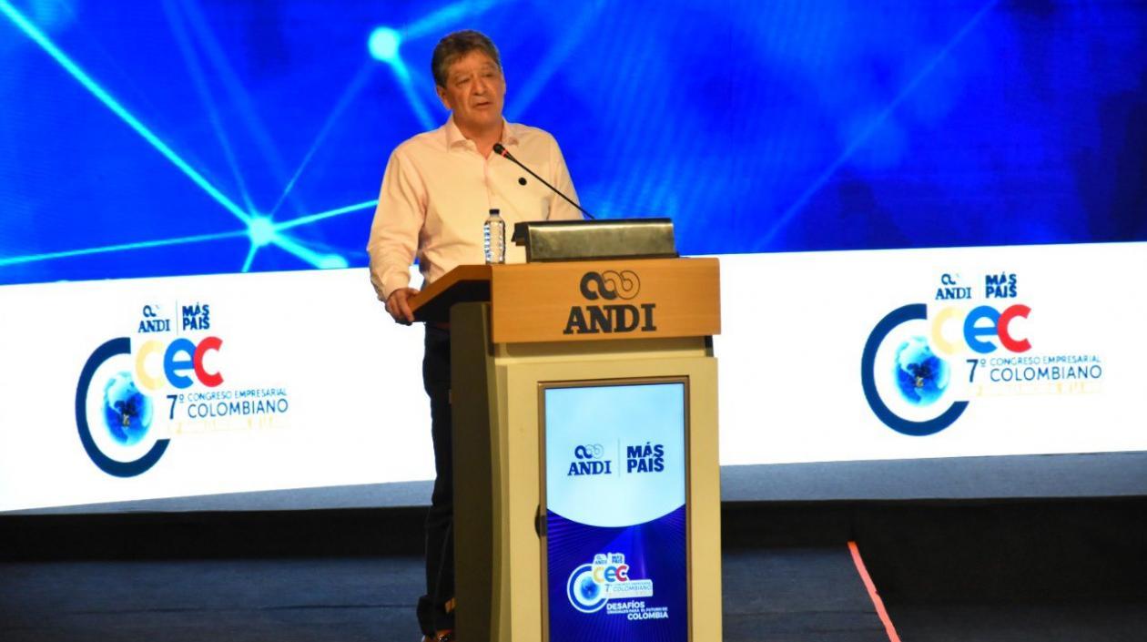 El presidente de la Andi, Bruce Mac Master, en la clausura de la Asamblea de la Andi,