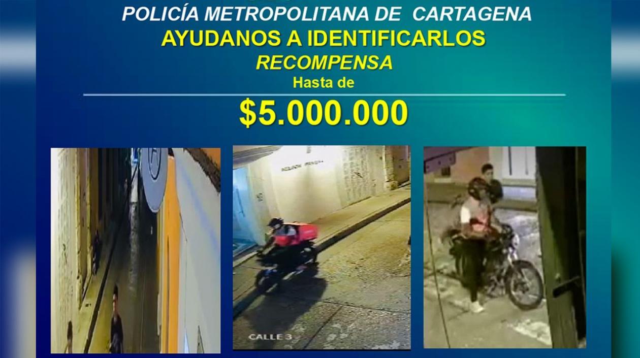 on imágenes de los dos sujetos que pretendían atracar a un turista español