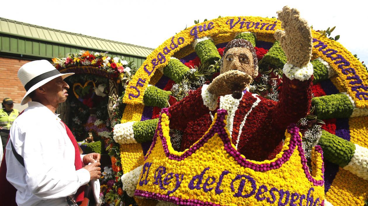 La silleta con homenaje a Darío Gómez.