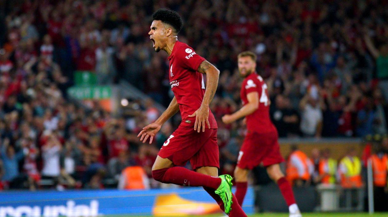 La celebración de Luis Díaz.