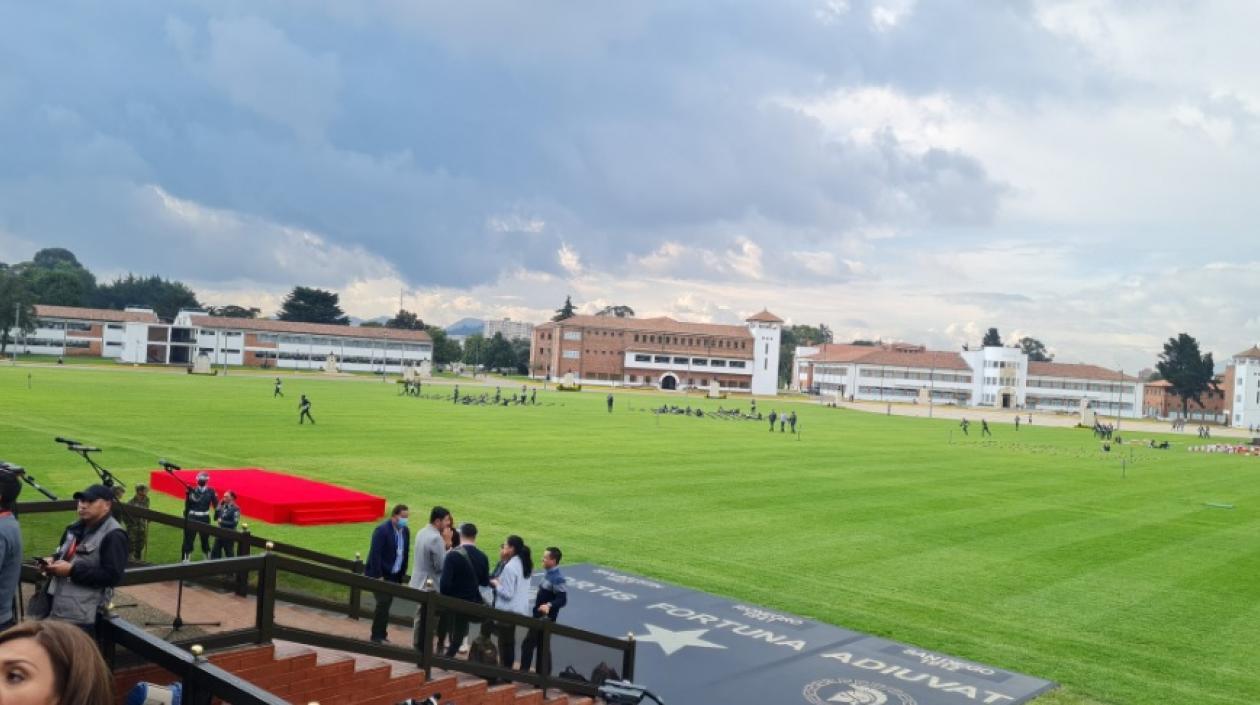 En la Escuela José María Córdova esperaban al Presidente Petro.