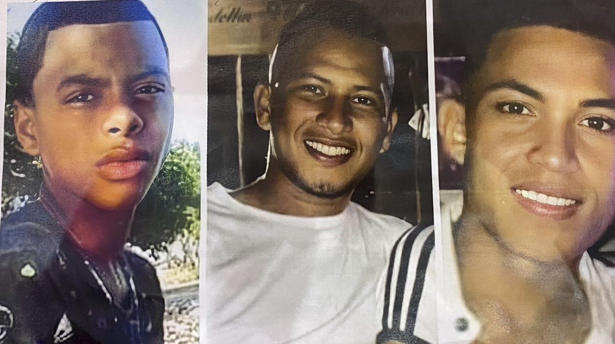 Los tres jóvenes asesinados en Chochó, Sucre.