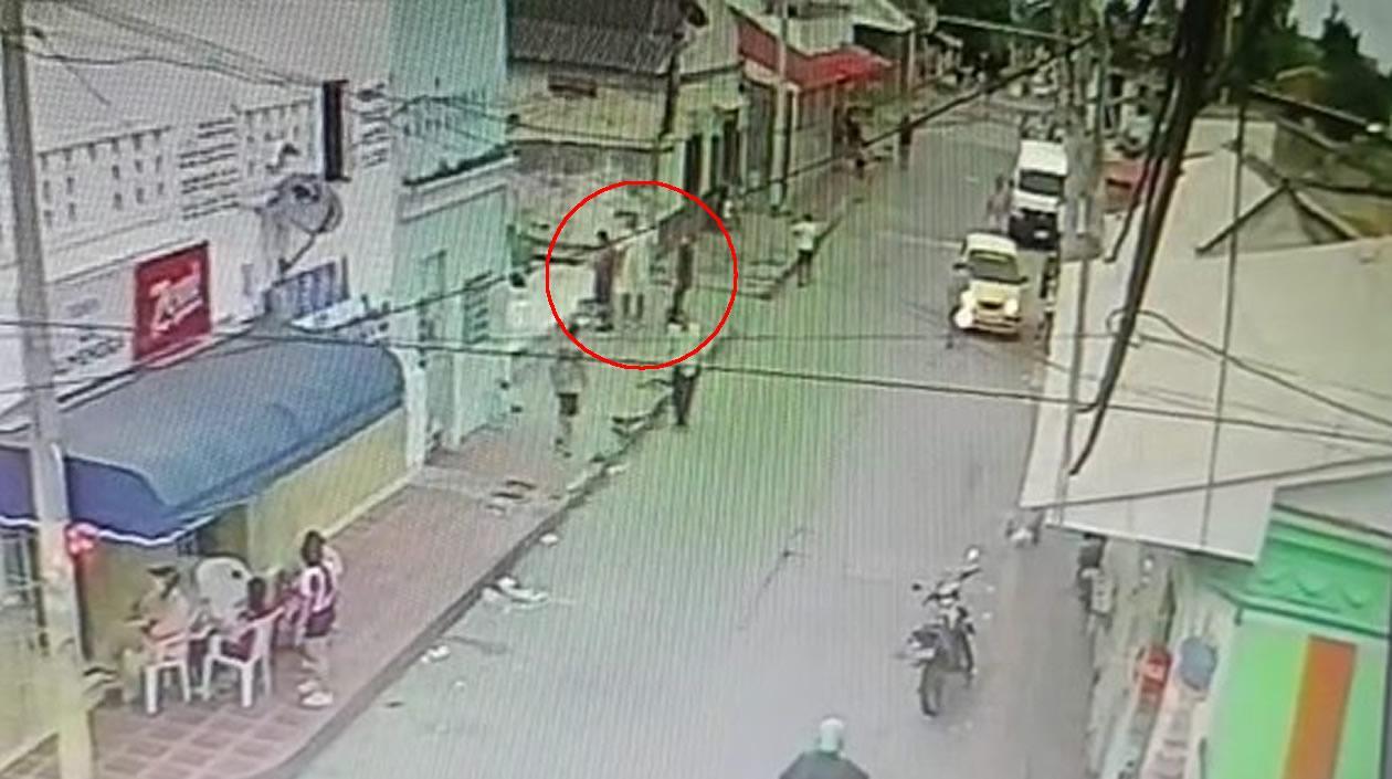 Momento del ataque a bala.