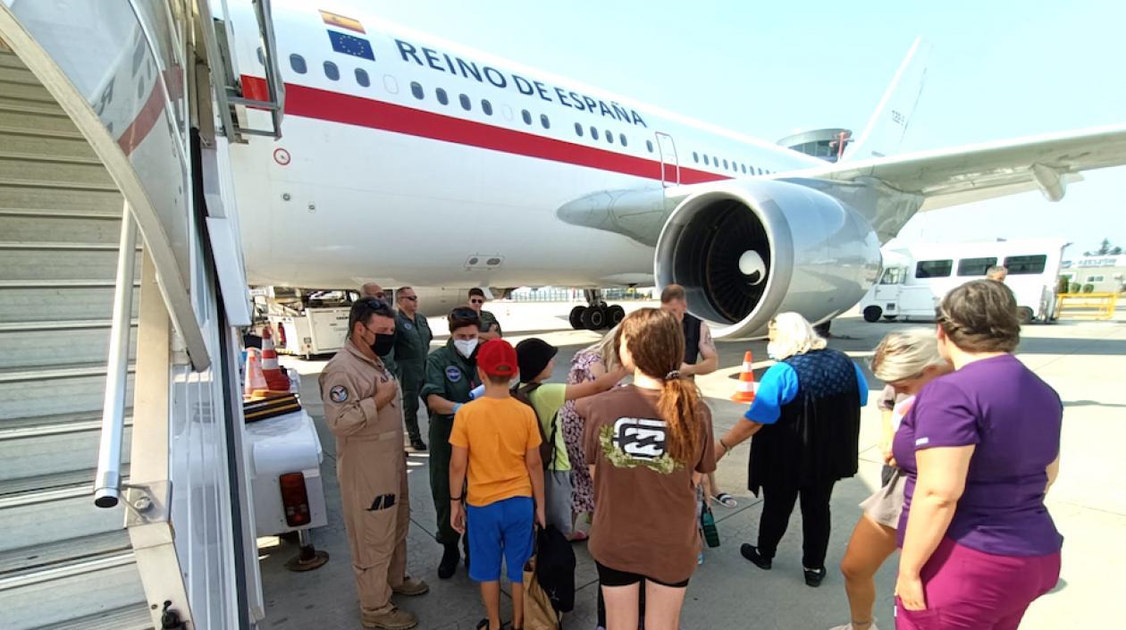 Niños enfermos ucranianos enviados a España para ser atendidos.