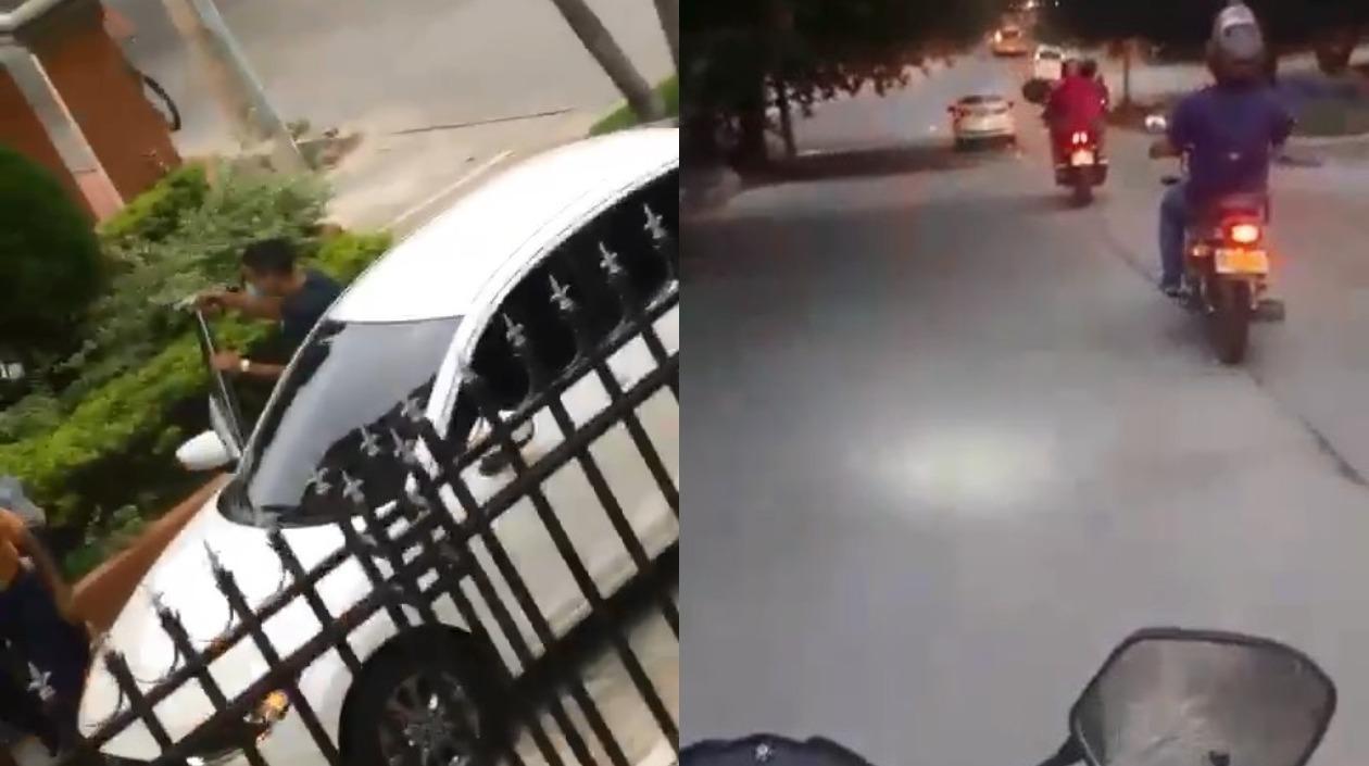 Imágenes del vehículo y la persecución.