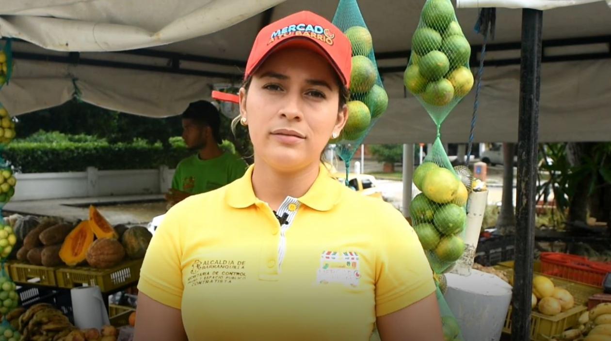 Vendedora de 'Mercado a tu barrio'.