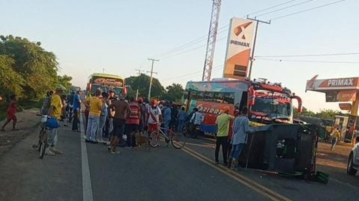 Accidente de tránsito.