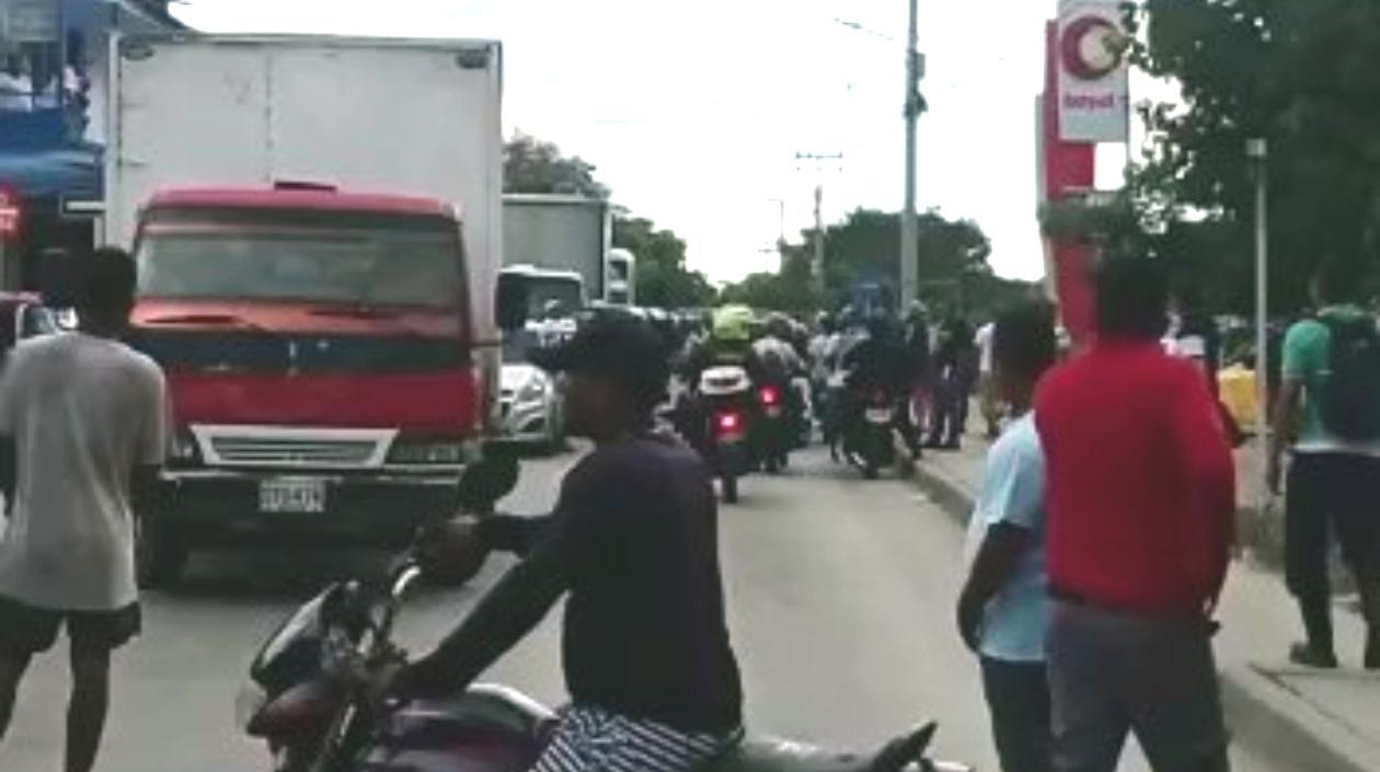 Lugar donde ocurrió la balacera. 