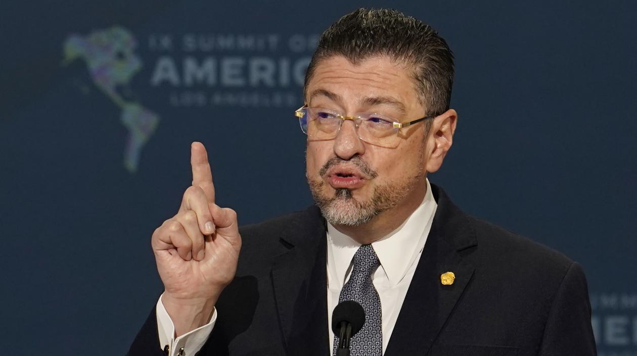 El presidente de Costa Rica, Rodrigo Chaves.
