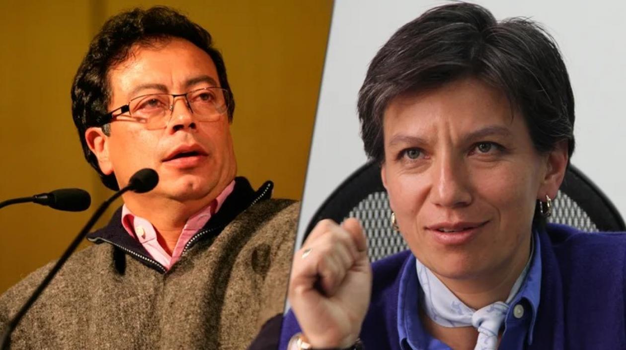 Gustavo Petro y Claudia López.