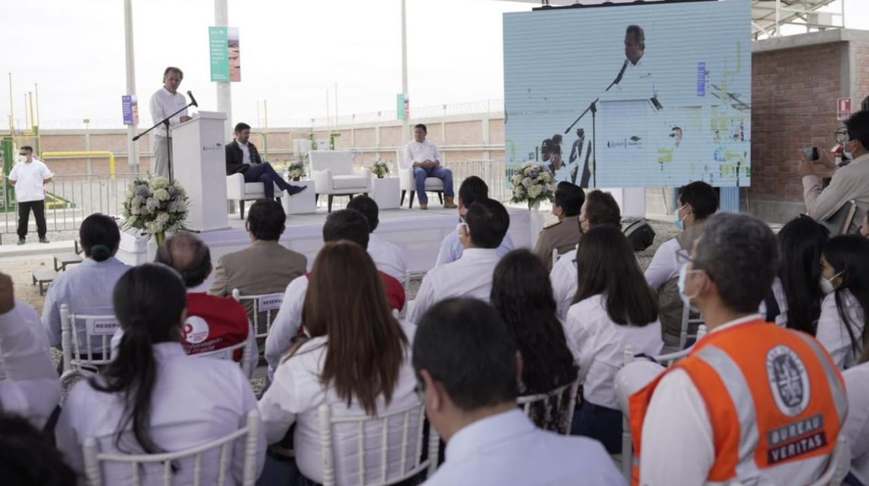 Juan Manuel Rojas, presidente de Promigas, en la inauguración del gasoducto para Piura.