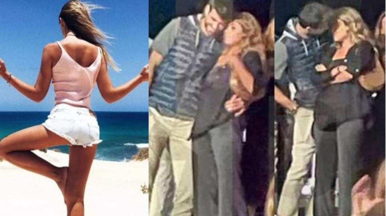 Piqué y su novia Clara Chia.