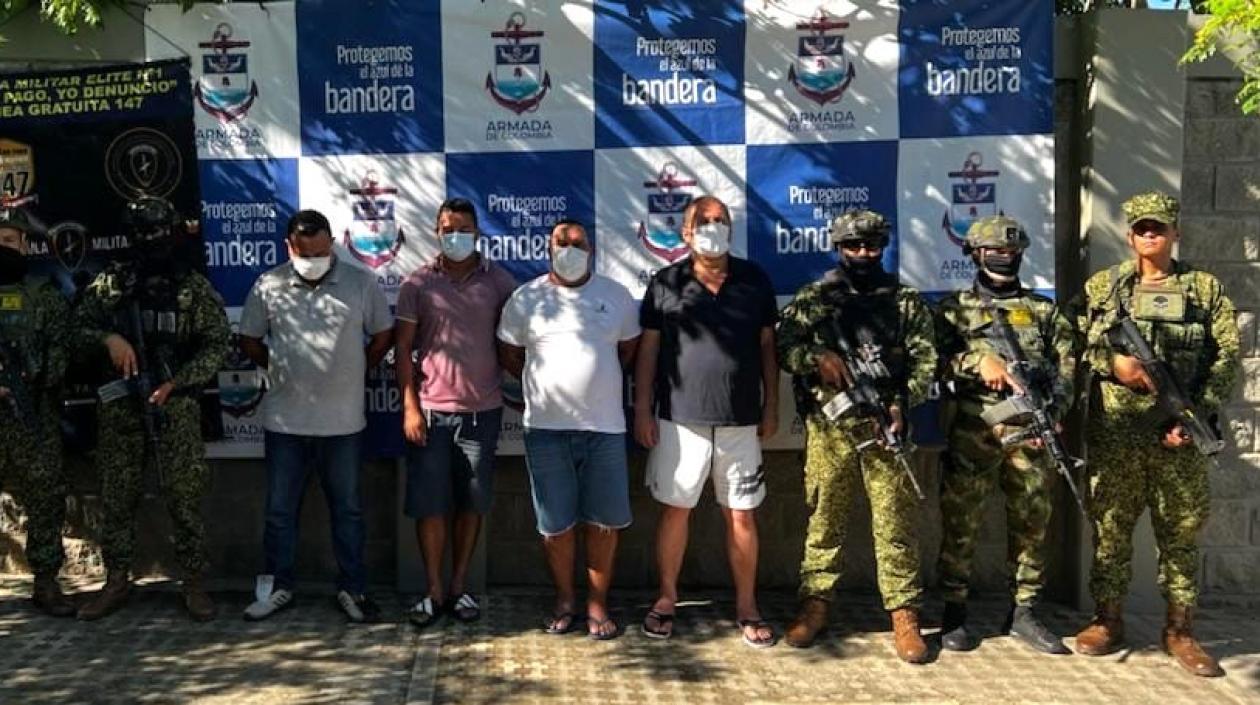 Cuatro de los cinco capturados.