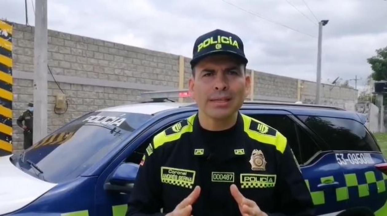 Coronel Andrés Serna, comandante de la Policía del Magdalena.