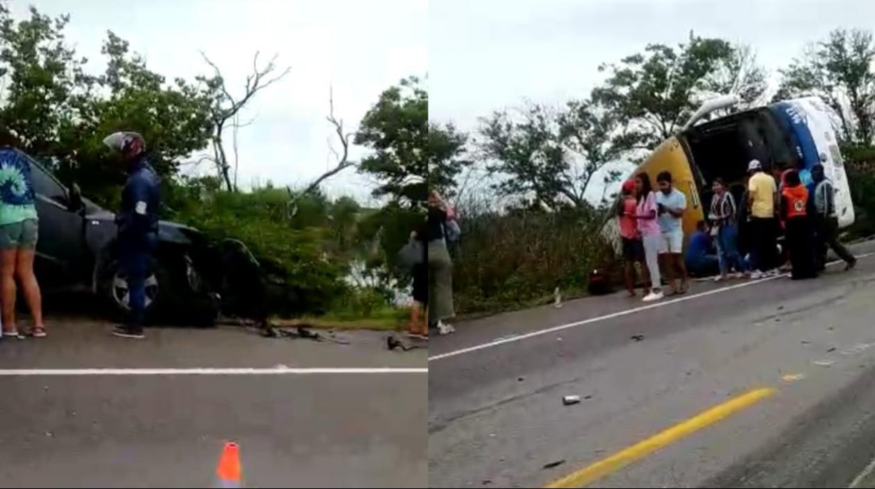 Triple choque en la Vía a Ciénaga. 