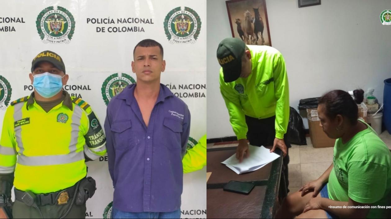 Los dos capturados por la Policía. 