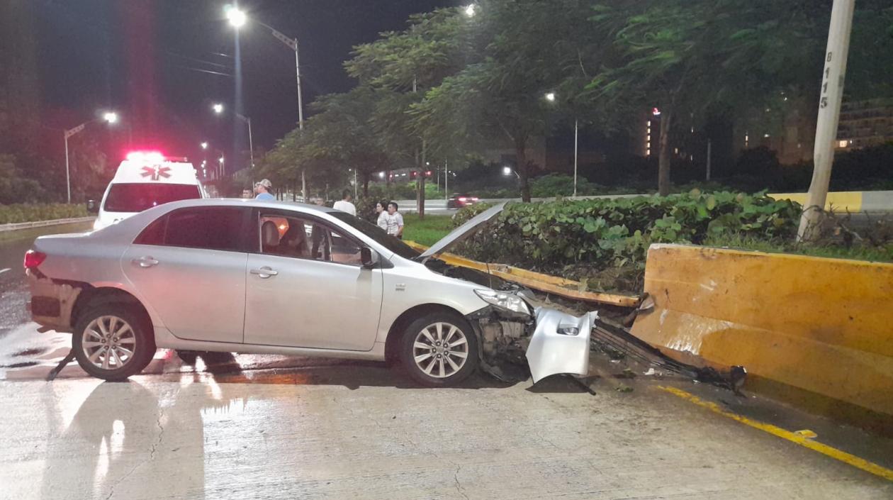 Momentos del accidente en la Circunvalar.