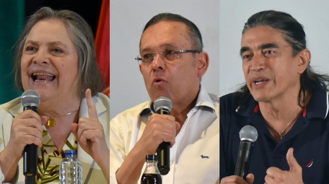 Clara López, Efraín Cepeda y Gustavo Bolívar.