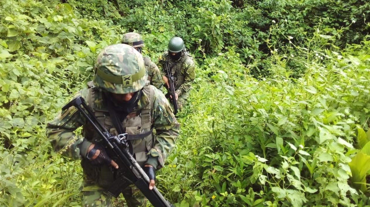Operativos del Ejército ecuatoriano en la frontera con Colombia.