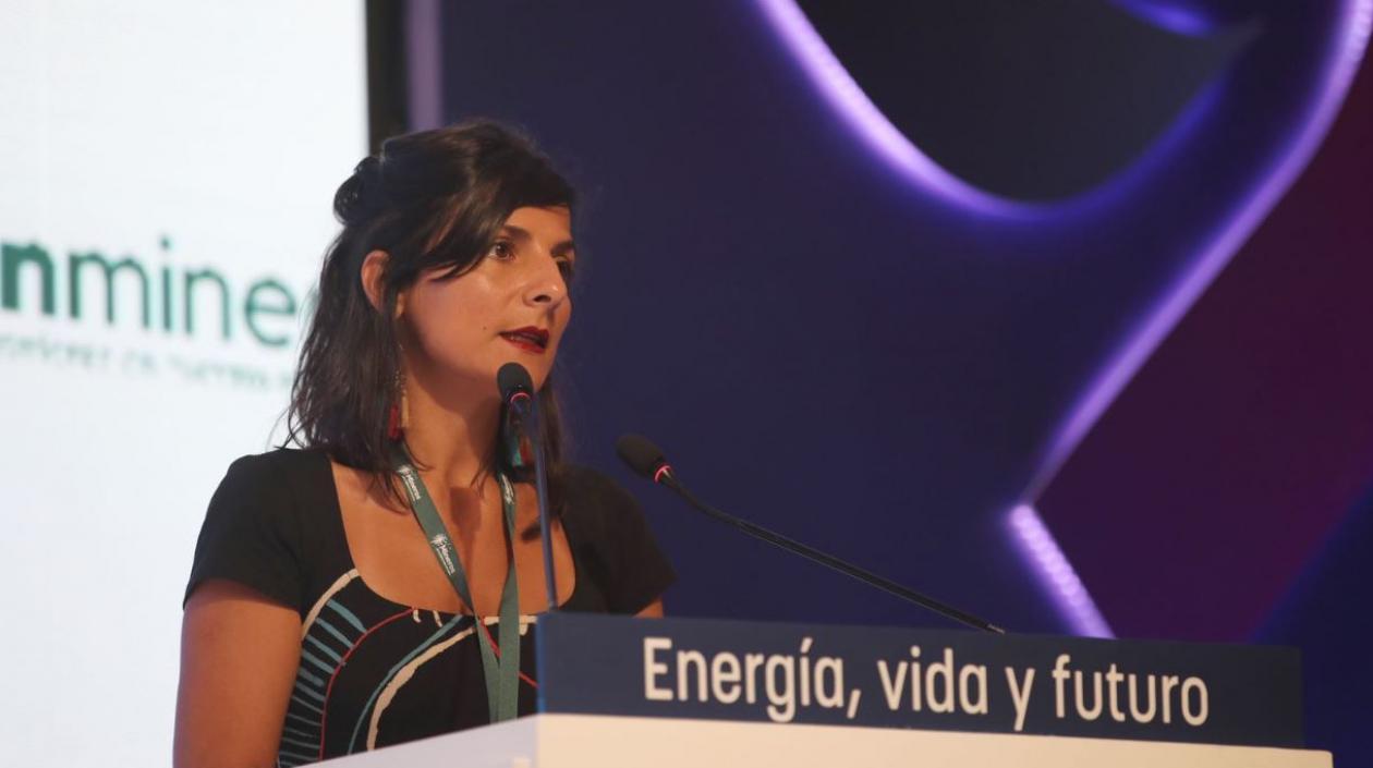 La Ministra de Minas y Energía, Irene Vélez.