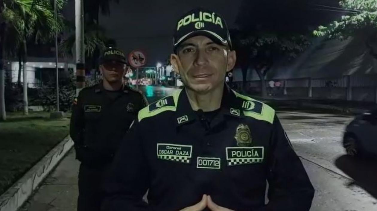 Coronel Óscar Daza, Comandante Operativo de la Policía Metropolitana de Barranquilla.