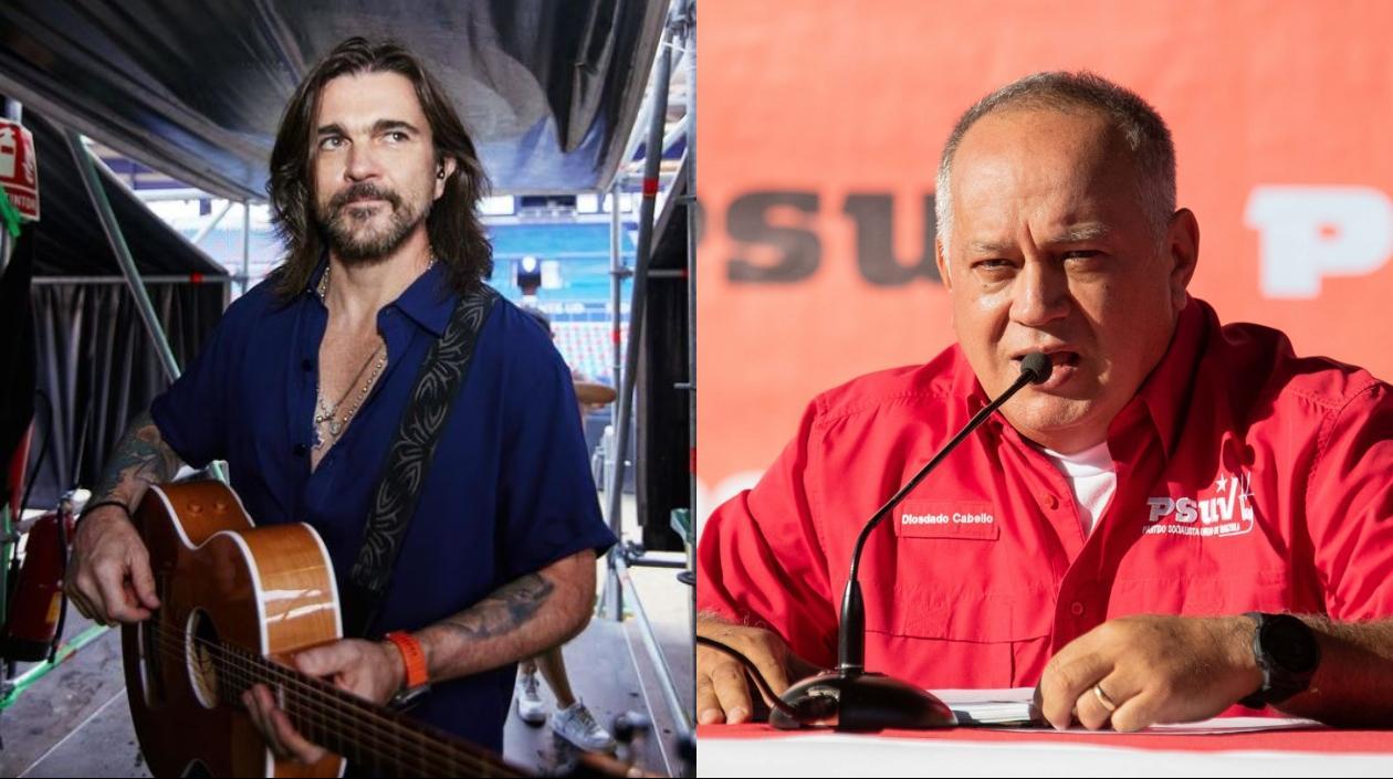 El cantante Juanes y el diputado de la Asamblea Nacional de Venezuela, Diosdado Cabello