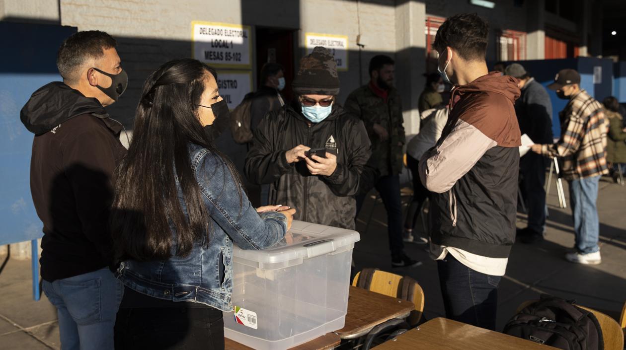 Uno de los centros de votación.