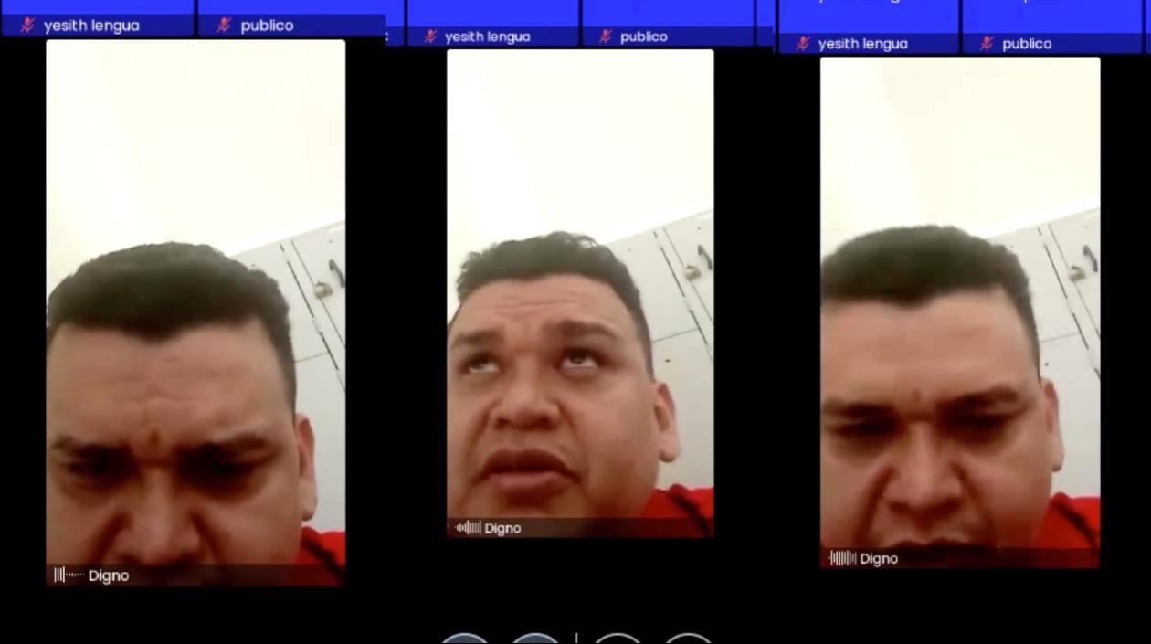 Digno Palomino durante las audiencias preliminares.