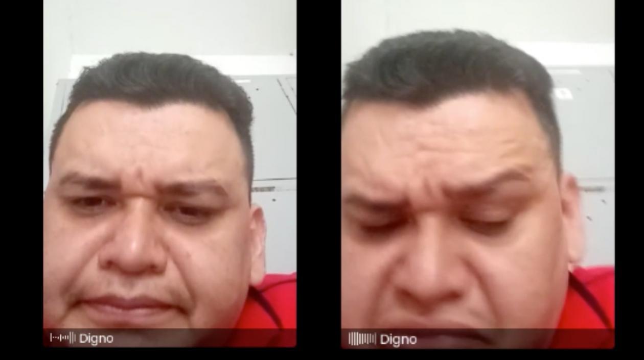 Digno José Palomino Rodríguez durante las audiencias preliminares. 