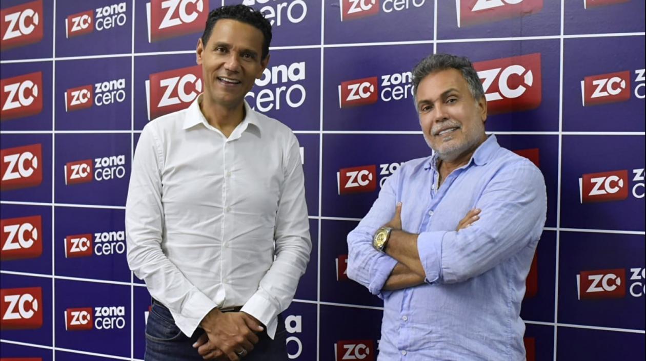 Los artistas Eibar Gutiérrez e Ismael Barrios.