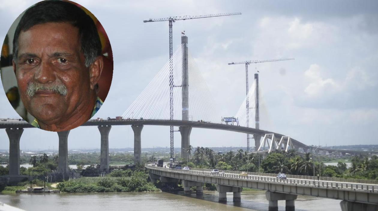 Guillermo Rodríguez desapareció en el río debajo del antiguo puente Pumarejo. 