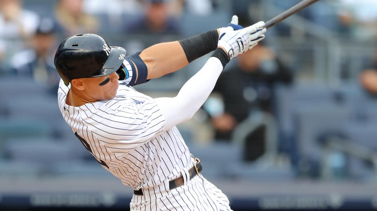 Aaron Judge, líder en cuadrangulares de los Yankees. 