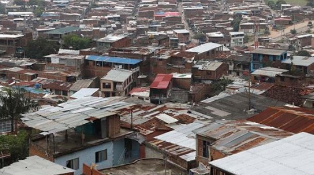 Panorámica del barrio Los Comuneros de Cali, en donde fue asesinado un menor.