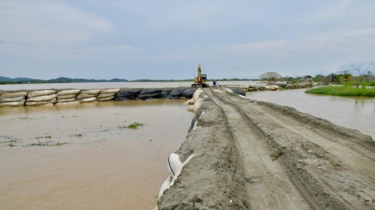 Obras de contención en 'Caradegato'.