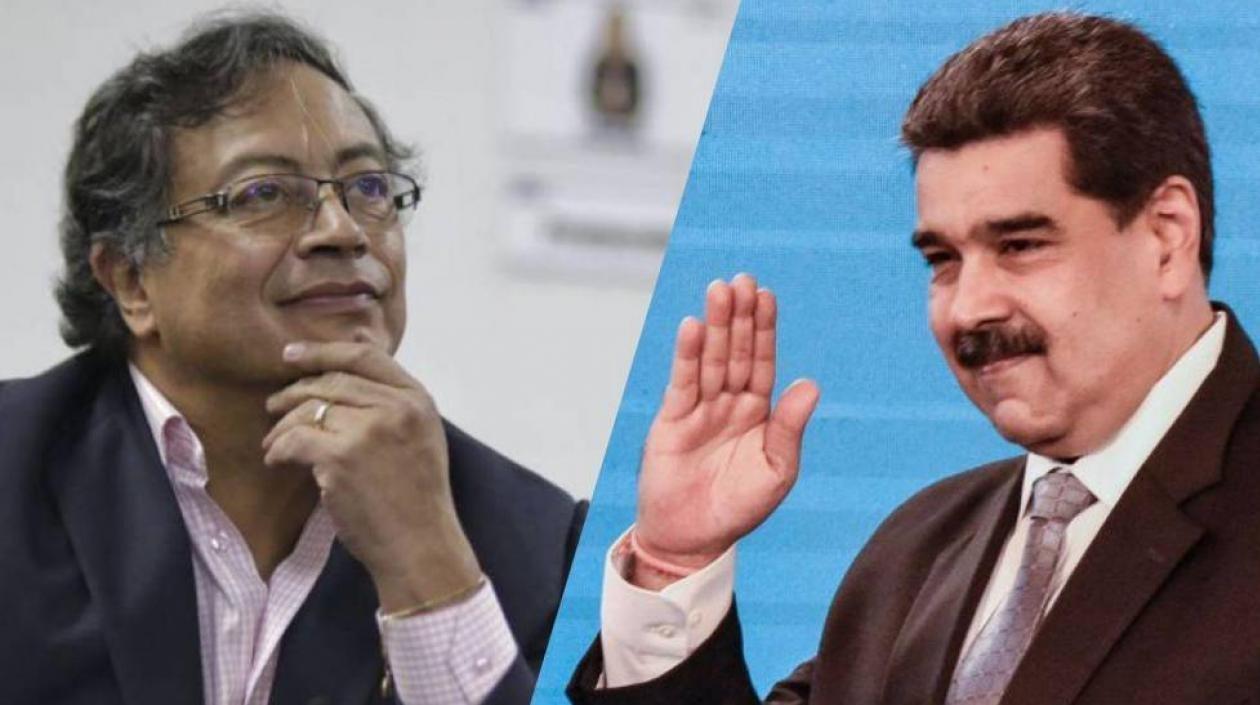 Gustavo Petro y Nicolás Maduro.