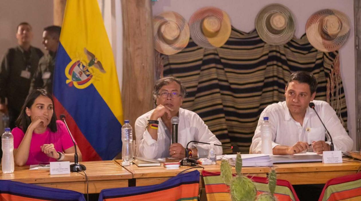 Presidente Gustavo Petro durante el consejo de Ministros. 